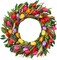 22-Inch Spring & Summer Tulip Wreath for Front Door – Artificial Yellow Tulips with Eucalyptus & Purple Lavender on Grapevine Base for Mother’s Day, Farmhouse & Wedding Décor